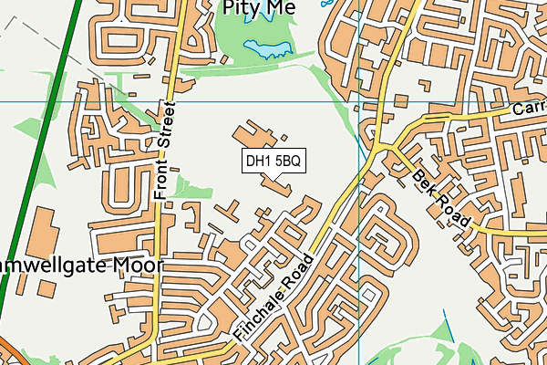 Framwellgate School Durham map (DH1 5BQ) - OS VectorMap District (Ordnance Survey)
