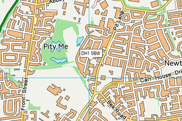 DH1 5BW map - OS VectorMap District (Ordnance Survey)