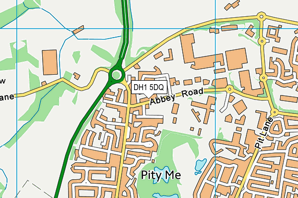 Abbey Leisure Centre (Durham) map (DH1 5DQ) - OS VectorMap District (Ordnance Survey)