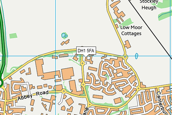 DH1 5FA map - OS VectorMap District (Ordnance Survey)
