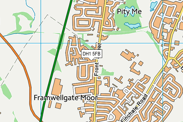 DH1 5FB map - OS VectorMap District (Ordnance Survey)