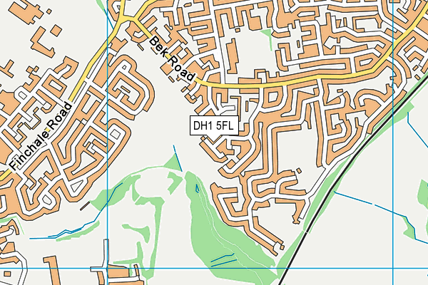 DH1 5FL map - OS VectorMap District (Ordnance Survey)