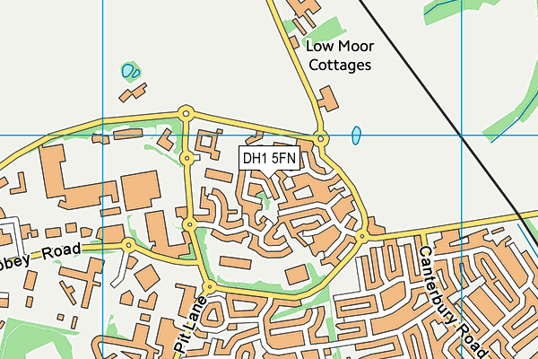 DH1 5FN map - OS VectorMap District (Ordnance Survey)