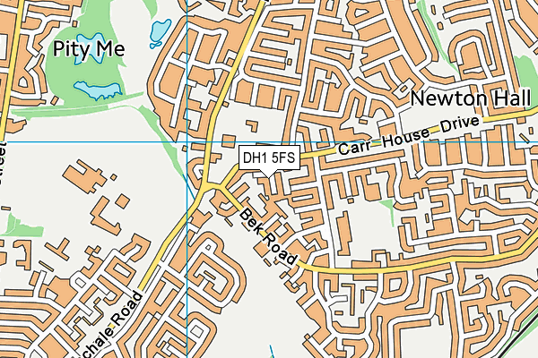 DH1 5FS map - OS VectorMap District (Ordnance Survey)