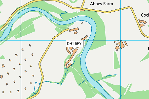 DH1 5FY map - OS VectorMap District (Ordnance Survey)