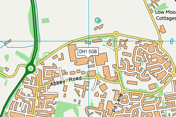 DH1 5GB map - OS VectorMap District (Ordnance Survey)
