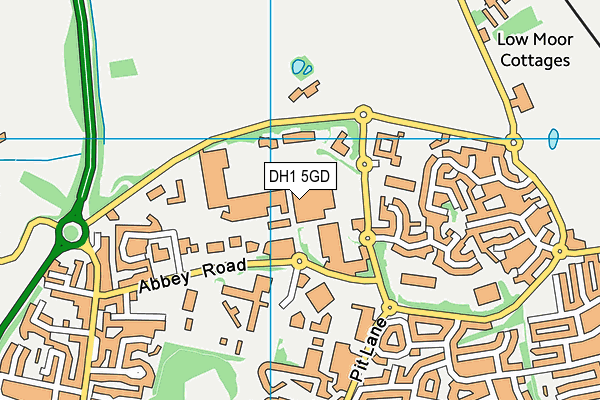 DH1 5GD map - OS VectorMap District (Ordnance Survey)