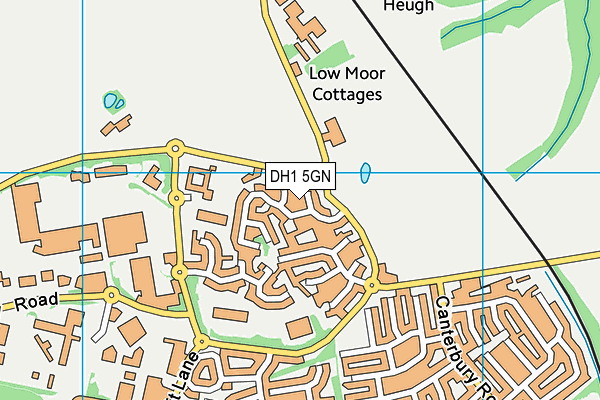 DH1 5GN map - OS VectorMap District (Ordnance Survey)
