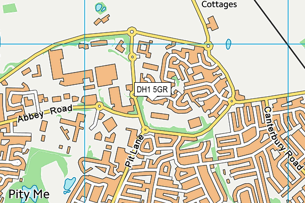 DH1 5GR map - OS VectorMap District (Ordnance Survey)