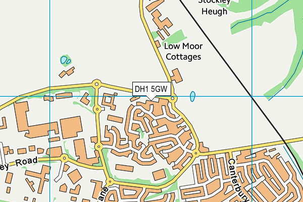DH1 5GW map - OS VectorMap District (Ordnance Survey)