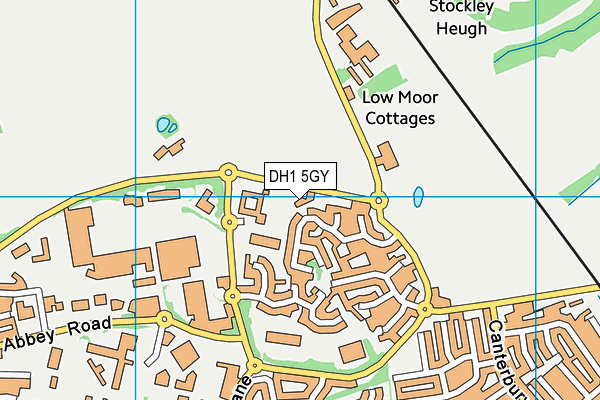 DH1 5GY map - OS VectorMap District (Ordnance Survey)