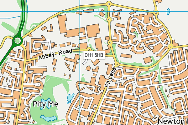 DH1 5HB map - OS VectorMap District (Ordnance Survey)