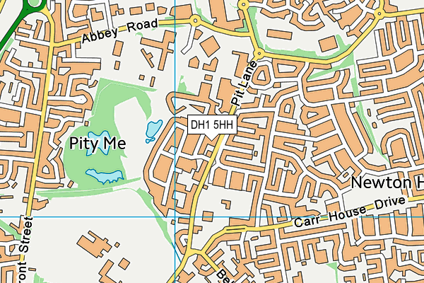 DH1 5HH map - OS VectorMap District (Ordnance Survey)