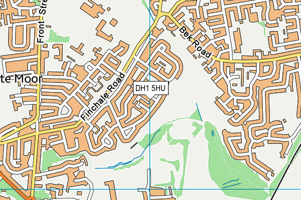 DH1 5HU map - OS VectorMap District (Ordnance Survey)