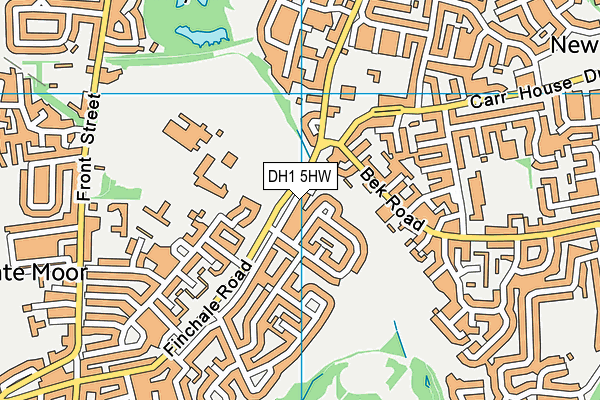 DH1 5HW map - OS VectorMap District (Ordnance Survey)