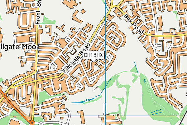 DH1 5HX map - OS VectorMap District (Ordnance Survey)