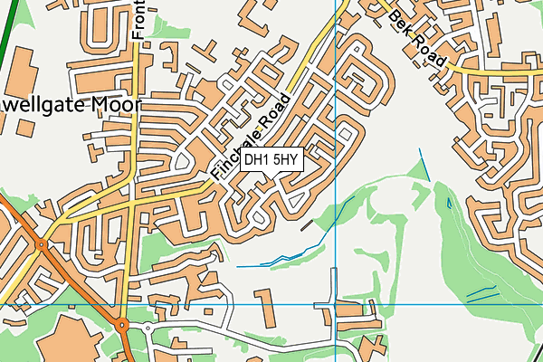 DH1 5HY map - OS VectorMap District (Ordnance Survey)