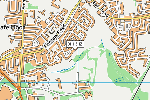 DH1 5HZ map - OS VectorMap District (Ordnance Survey)