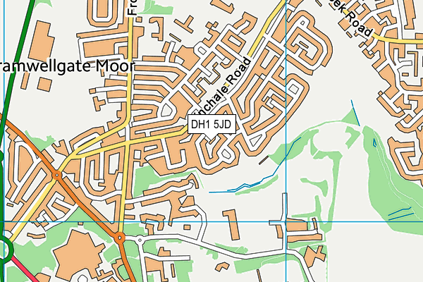 DH1 5JD map - OS VectorMap District (Ordnance Survey)