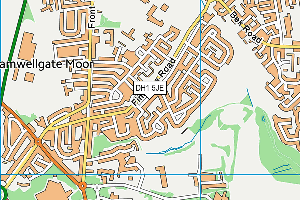 DH1 5JE map - OS VectorMap District (Ordnance Survey)