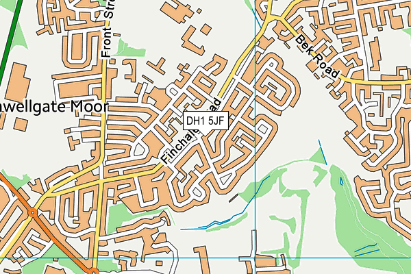 DH1 5JF map - OS VectorMap District (Ordnance Survey)