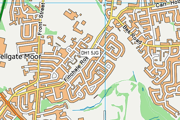 DH1 5JG map - OS VectorMap District (Ordnance Survey)