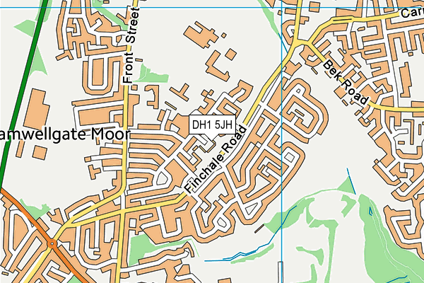 DH1 5JH map - OS VectorMap District (Ordnance Survey)