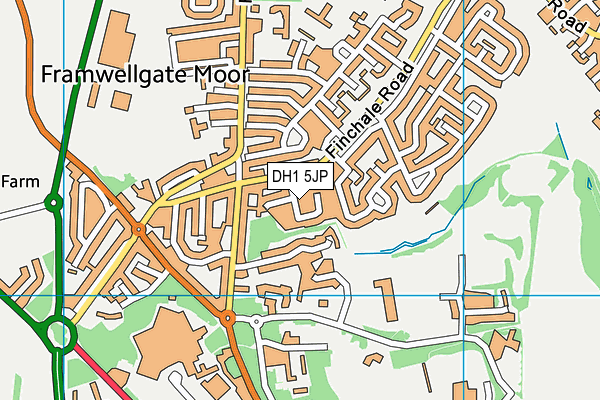 DH1 5JP map - OS VectorMap District (Ordnance Survey)