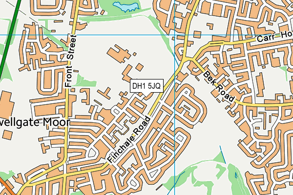 DH1 5JQ map - OS VectorMap District (Ordnance Survey)