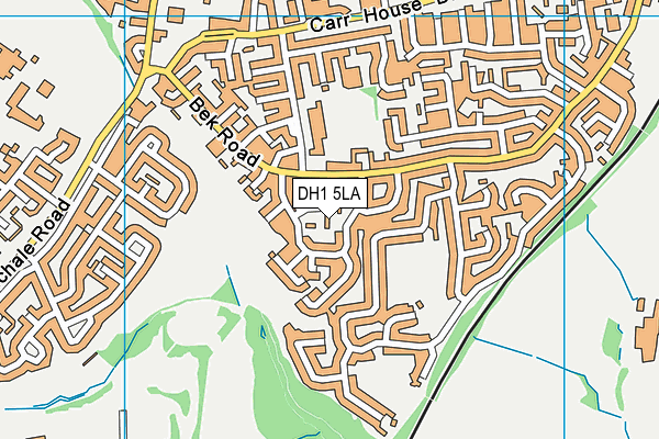 DH1 5LA map - OS VectorMap District (Ordnance Survey)