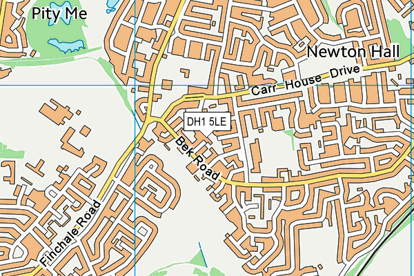 DH1 5LE map - OS VectorMap District (Ordnance Survey)