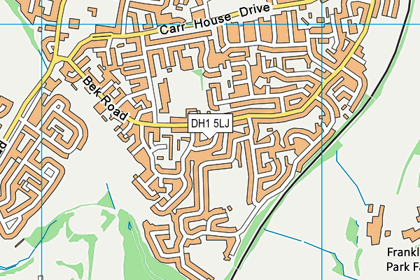 DH1 5LJ map - OS VectorMap District (Ordnance Survey)