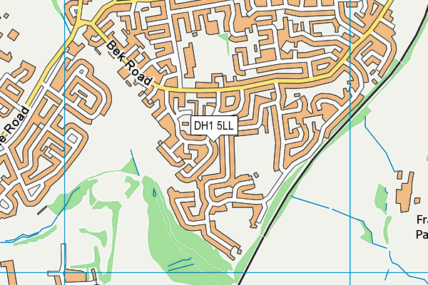 DH1 5LL map - OS VectorMap District (Ordnance Survey)