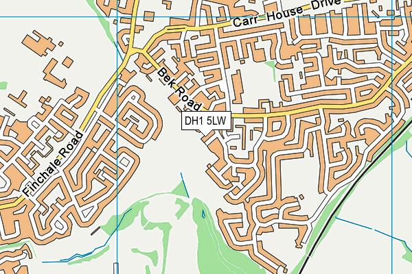 DH1 5LW map - OS VectorMap District (Ordnance Survey)