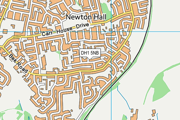 DH1 5NB map - OS VectorMap District (Ordnance Survey)