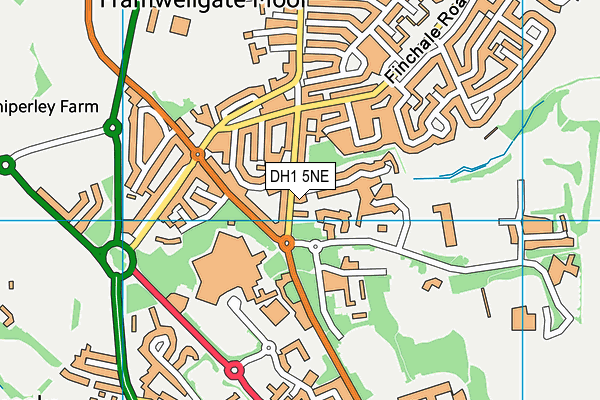 DH1 5NE map - OS VectorMap District (Ordnance Survey)