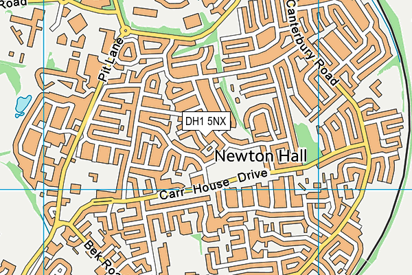 DH1 5NX map - OS VectorMap District (Ordnance Survey)