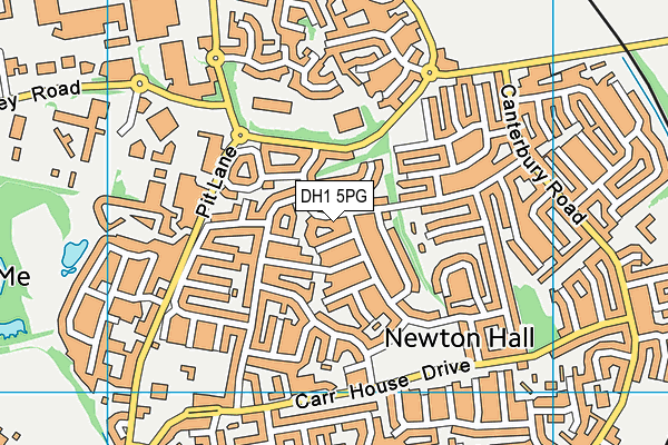 DH1 5PG map - OS VectorMap District (Ordnance Survey)