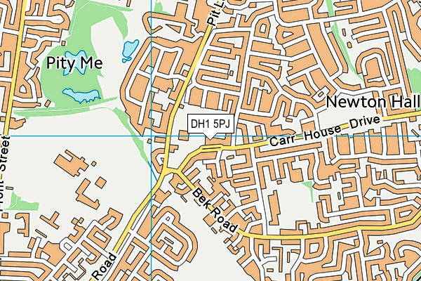DH1 5PJ map - OS VectorMap District (Ordnance Survey)