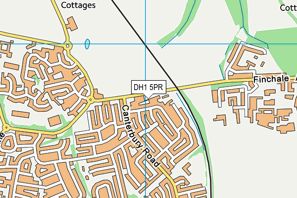 DH1 5PR map - OS VectorMap District (Ordnance Survey)