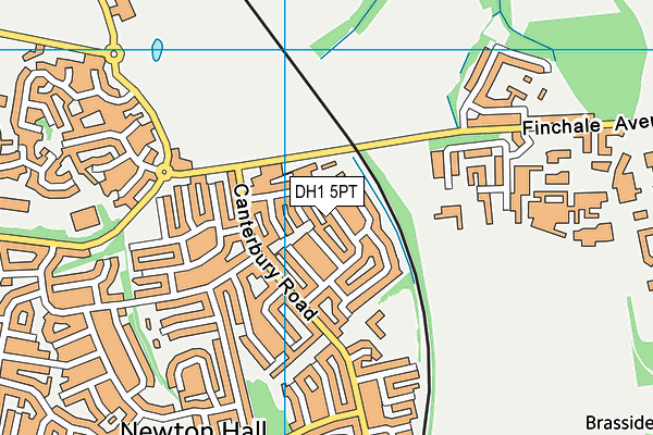DH1 5PT map - OS VectorMap District (Ordnance Survey)