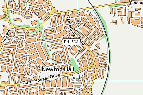 DH1 5QA map - OS VectorMap District (Ordnance Survey)