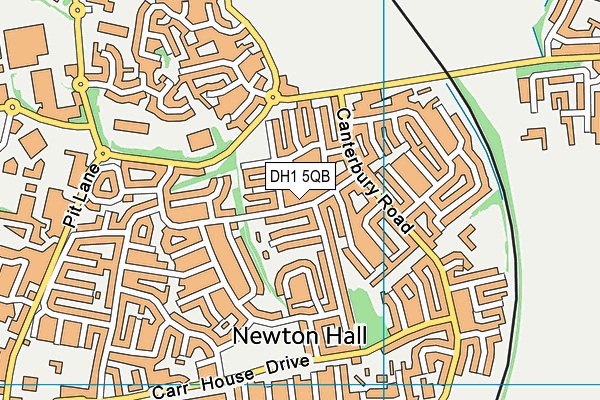 DH1 5QB map - OS VectorMap District (Ordnance Survey)