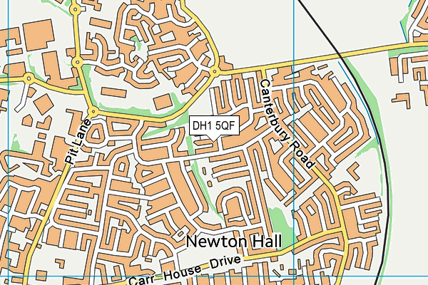 DH1 5QF map - OS VectorMap District (Ordnance Survey)