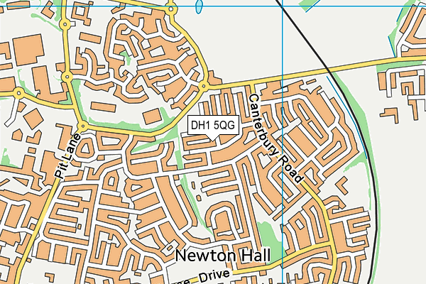 DH1 5QG map - OS VectorMap District (Ordnance Survey)