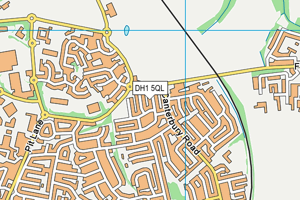 DH1 5QL map - OS VectorMap District (Ordnance Survey)