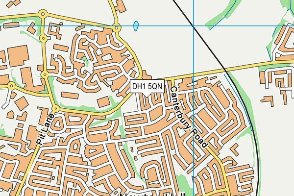 DH1 5QN map - OS VectorMap District (Ordnance Survey)