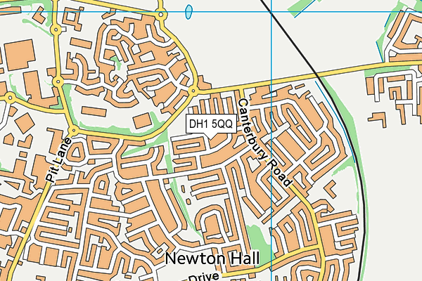 DH1 5QQ map - OS VectorMap District (Ordnance Survey)