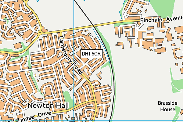 DH1 5QR map - OS VectorMap District (Ordnance Survey)