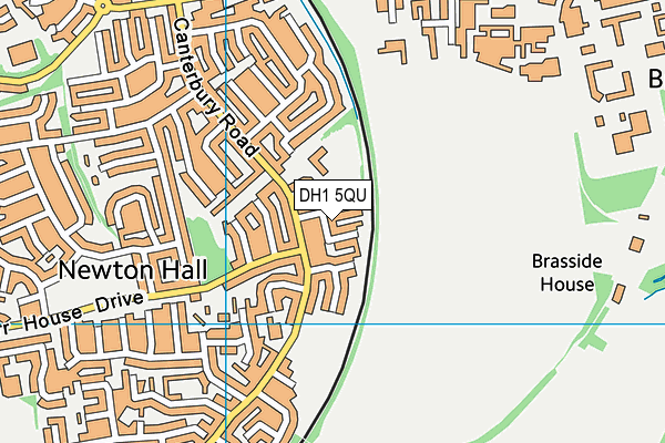 DH1 5QU map - OS VectorMap District (Ordnance Survey)